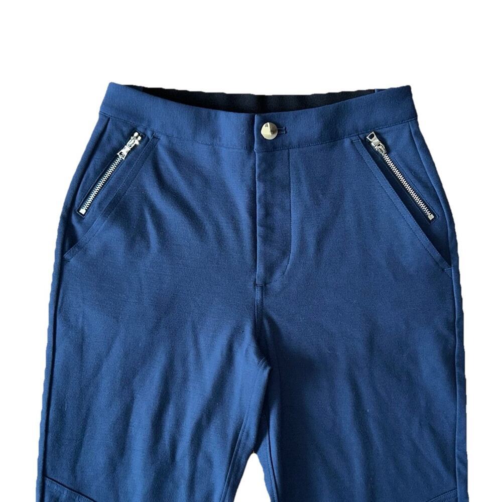 G/Fore Ladies Golf Pants Women's Size 0 Navy Blue G4 Double Knit Moto Legging - Picture 5 of 11